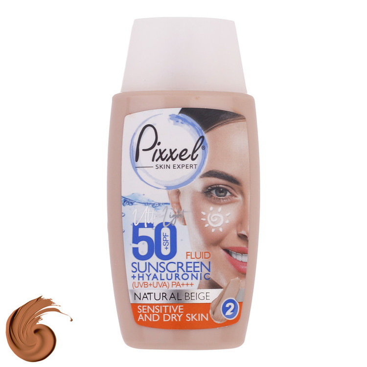 کرم ضدآفتاب پیکسل مدل Natural BEIGE، حجم 50 میلیلیتر پوست چرب جوشدار