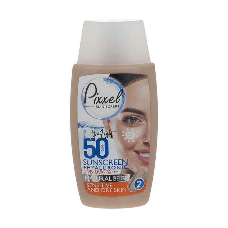 کرم ضدآفتاب پیکسل مدل Natural BEIGE، حجم 50 میلیلیتر پوست چرب جوشدار