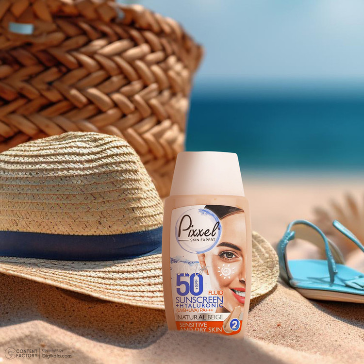 کرم ضدآفتاب پیکسل مدل Natural BEIGE، حجم 50 میلیلیتر پوست چرب جوشدار