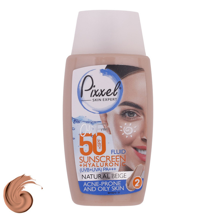کرم ضدآفتاب پیکسل مدل Natural BEIGE، حجم 50 میلیلیتر پوست خشک و حساس