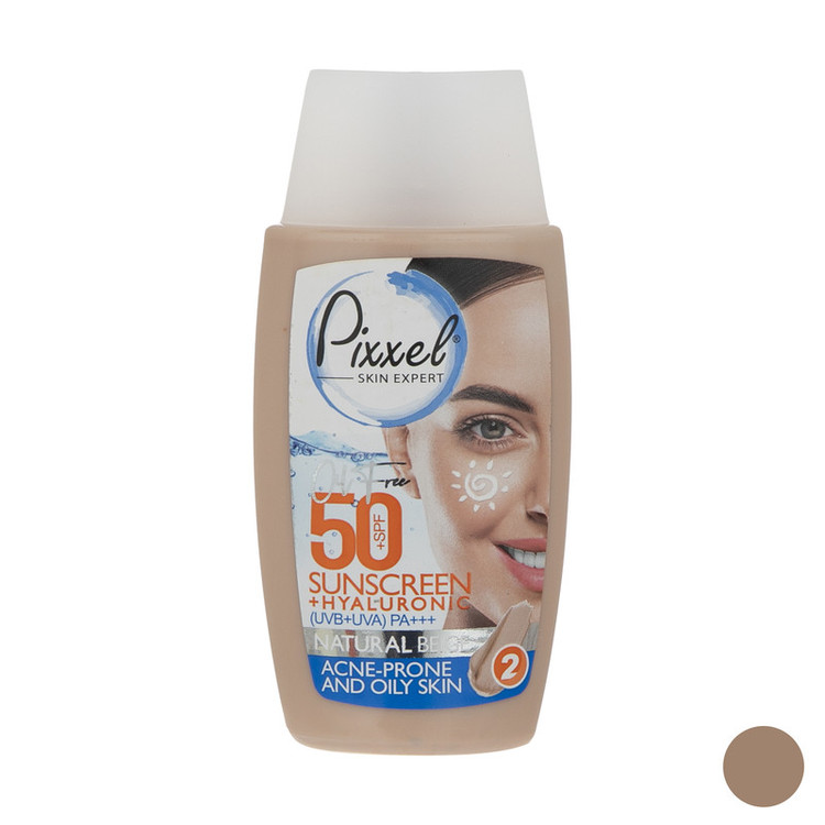 کرم ضدآفتاب پیکسل مدل Natural BEIGE، حجم 50 میلیلیتر پوست خشک و حساس