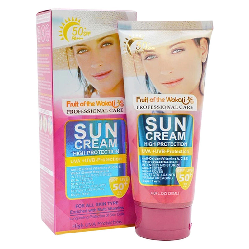 کرم ضد آفتاب بدون رنگ سان کرم SPF 50  ‌مناسب انواع پوست‌ حجم 130 میلی‌لیتر