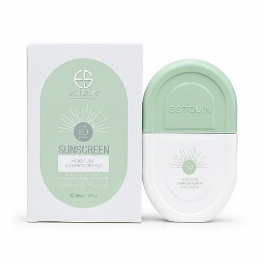 کرم ضد آفتاب بی‌رنگ صورت استیلن SPF 50 مدل Moisture ‌محافظ UVA،UVB و PA+++،مناسب برای انواع پوست وزن 50 گرم