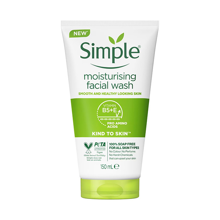 ژل شست‌وشوی صورت سیمپل مدل moisturising حجم 150 میلی‌لیتر اصلی