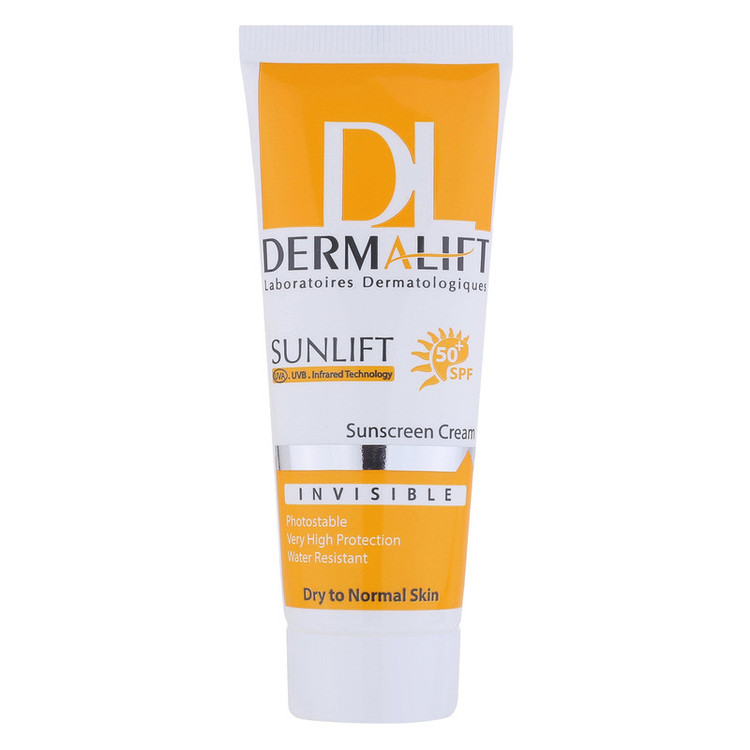 کرم ضد آفتاب بیرنگ صورت درمالیفت SPF 50 مناسب برای خشک، معمولی حجم 40 میلیلیتر