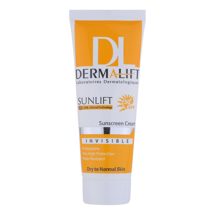 کرم ضد آفتاب بیرنگ صورت درمالیفت SPF 50 مناسب برای خشک، معمولی حجم 40 میلیلیتر