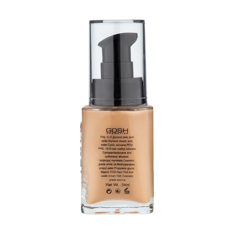 کرم پودر مایع SPF 10 گاش مدل Velvet Touch مناسب انواع پوست حجم 34 میلی لیتر