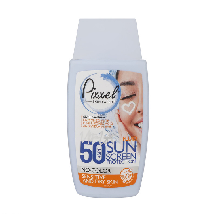 کرم ضدآفتاب بیرنگ پیکسل SPF50 مدل Sensitive، مناسب پوستهای خشک و حساس، حجم 50 میلیلیتر