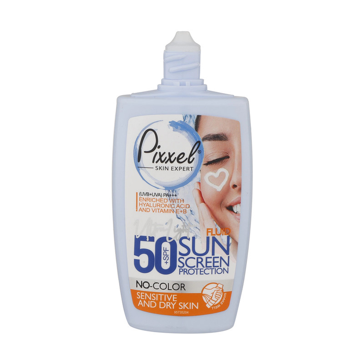 کرم ضدآفتاب بیرنگ پیکسل SPF50 مدل Sensitive، مناسب پوستهای خشک و حساس، حجم 50 میلیلیتر