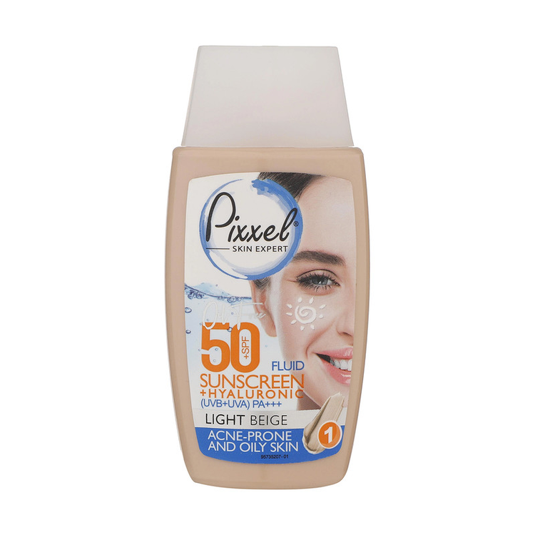 کرم ضدآفتاب رنگی پیکسل 50 SPFمدل LIGHT BEIGE مناسب برای پوستهای چرب، حجم 50 میلیلیتر