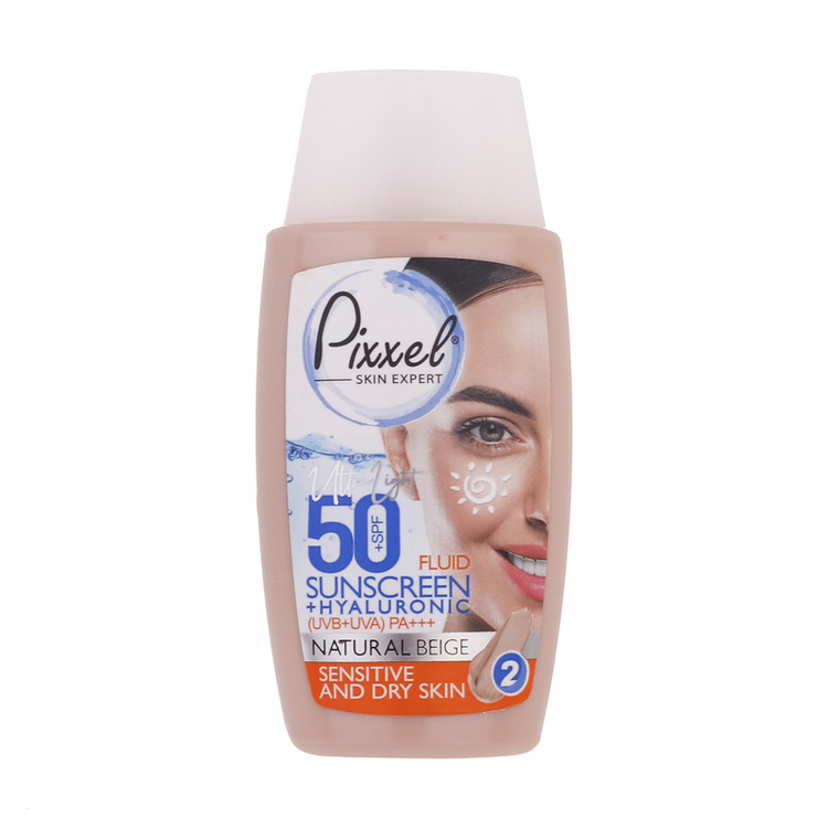 کرم ضدآفتاب پیکسل مدل Natural BEIGE، حجم 50 میلیلیتر پوست چرب جوشدار
