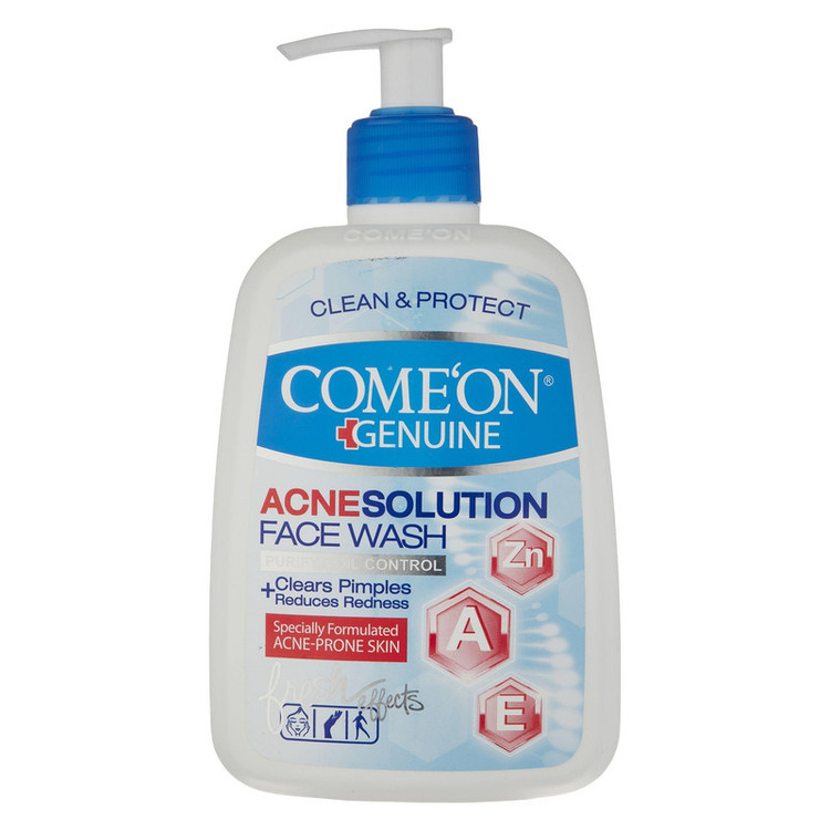 ژل شستوشوی صورت کامان مدل Acne Solution حجم 500 میلیلیتر پوست چرب و جوشدار