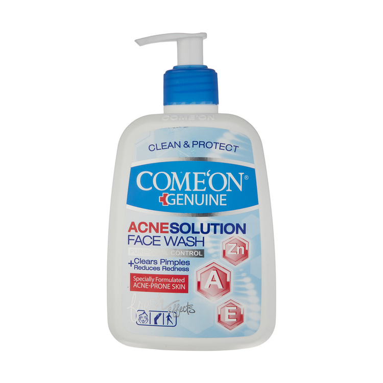 ژل شستوشوی صورت کامان مدل Acne Solution حجم 500 میلیلیتر پوست چرب و جوشدار