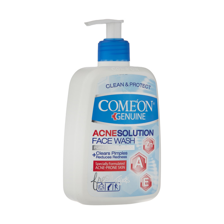 ژل شستوشوی صورت کامان مدل Acne Solution حجم 500 میلیلیتر پوست چرب و جوشدار