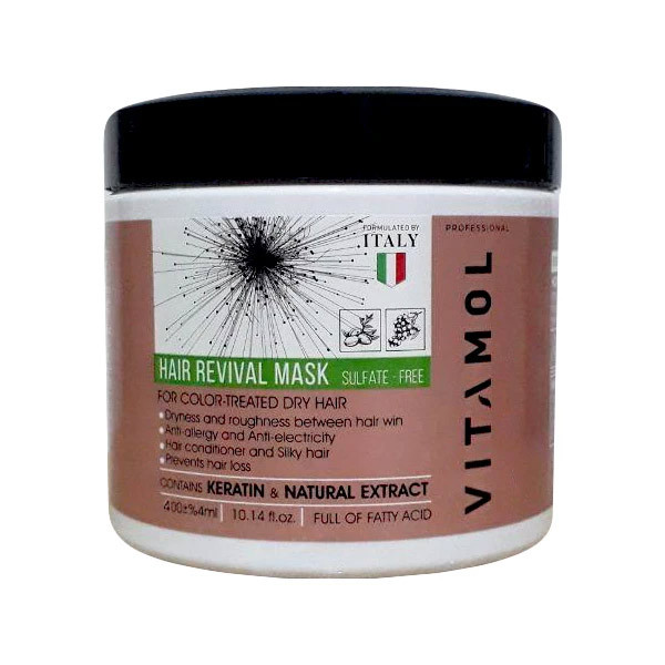 ماسک مو نرم کننده ویتامول مدل Sulfate Free مناسب برای موهای رنگ شده حجم 400 میلی لیتر