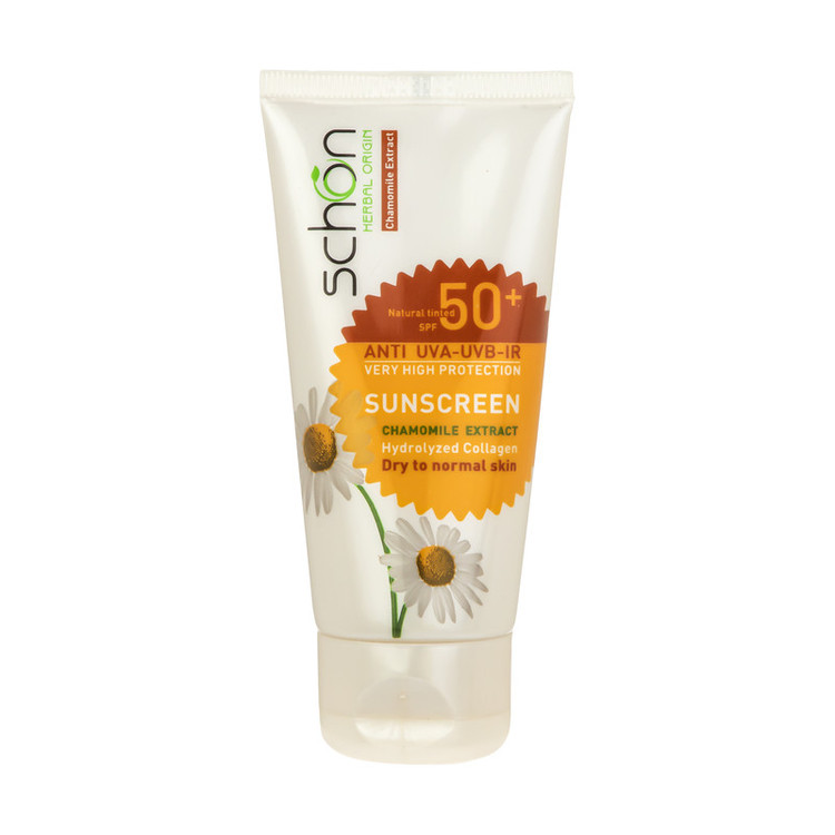 کرم ضد آفتاب رنگی شون، 50 SPF، مدل رنگی طبیعی ، مناسب پوست خشک تا نرمال حجم 50 میلیلیتر