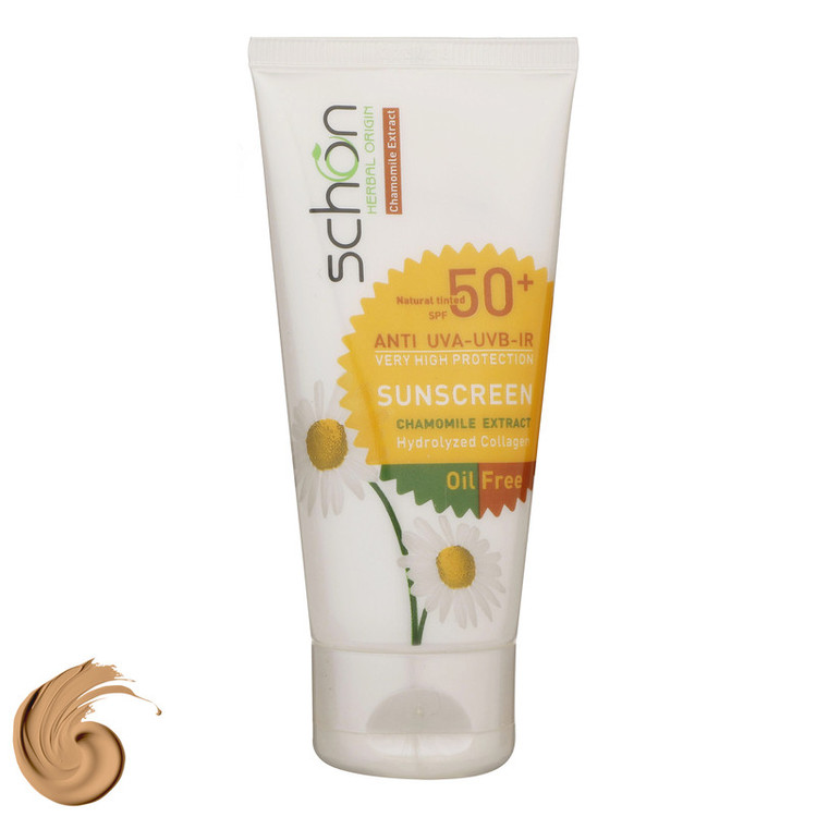 کرم ضدآفتاب رنگی فاقد چربی شون با رنگ بژ طبیعی + SPF50