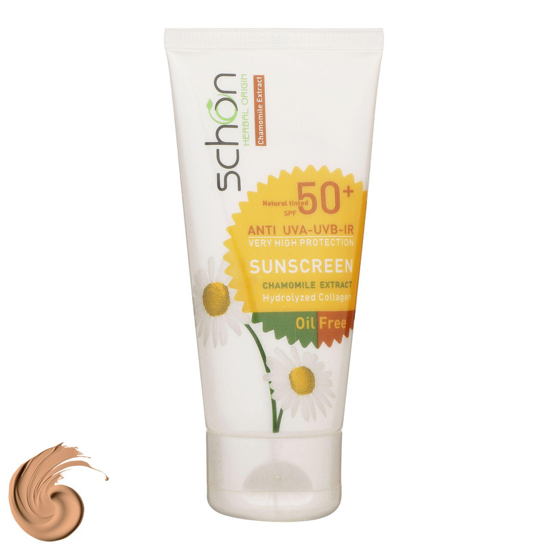 کرم ضدآفتاب رنگی فاقد چربی شون با رنگ بژ  طبیعی + SPF50