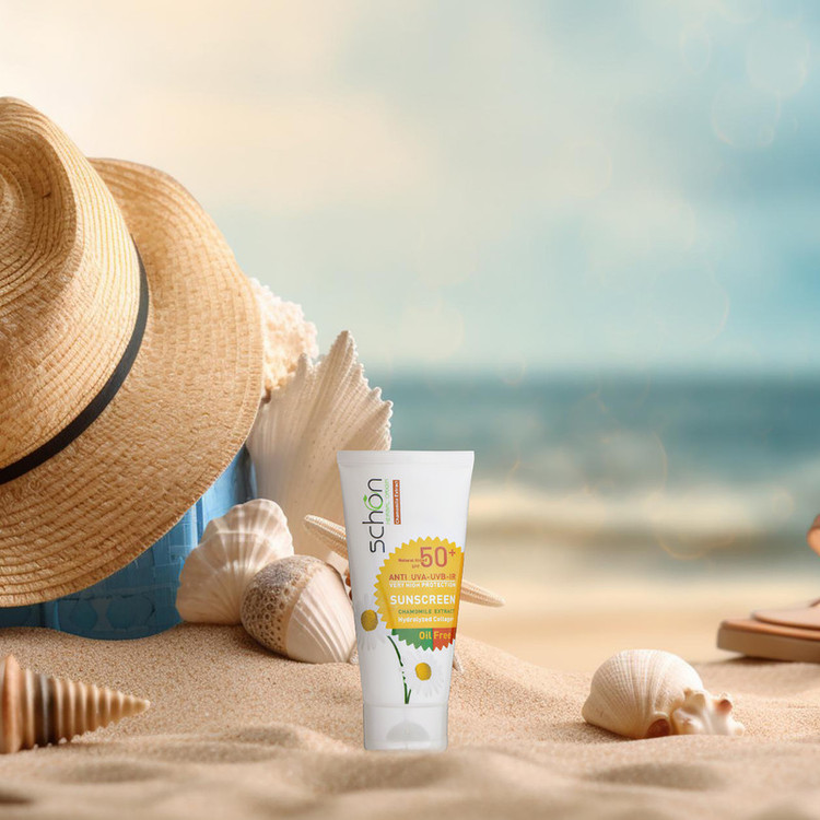 کرم ضدآفتاب رنگی فاقد چربی شون با رنگ بژ طبیعی + SPF50
