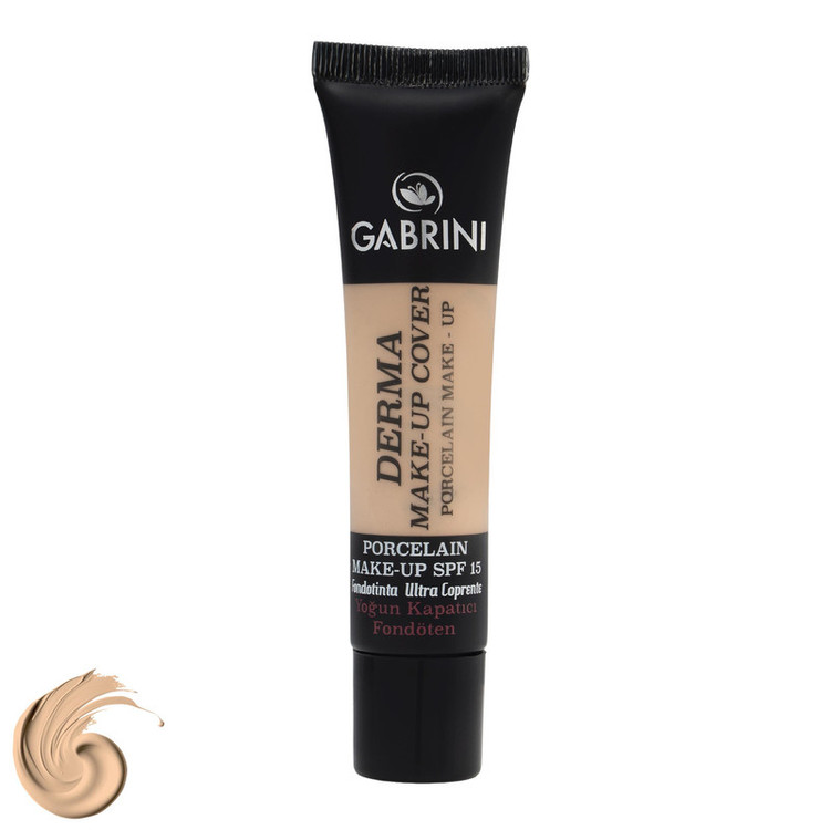 کرم پودر مایع SPF 15 گابرینی مدل Derma شماره 101 مناسب برای انواع پوست حجم 40 میلیلیتر